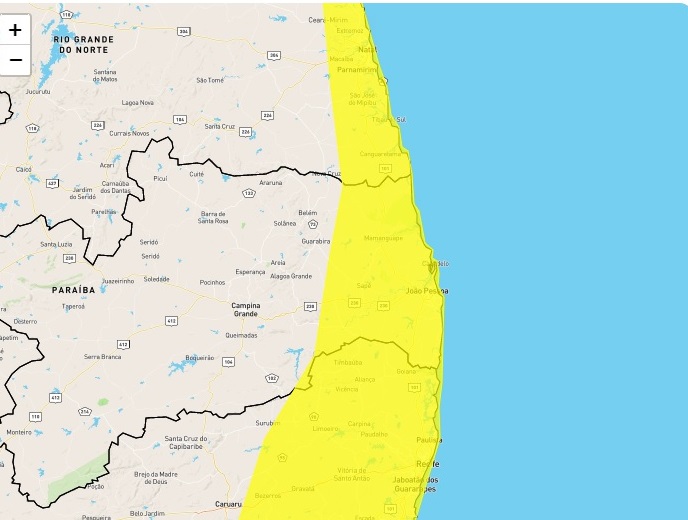 Alerta de perigo potencial de chuvas para João Pessoa mantém equipes de prontidão