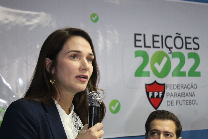 Michelle é reeleita para presidir a Federação Paraibana de Futebol