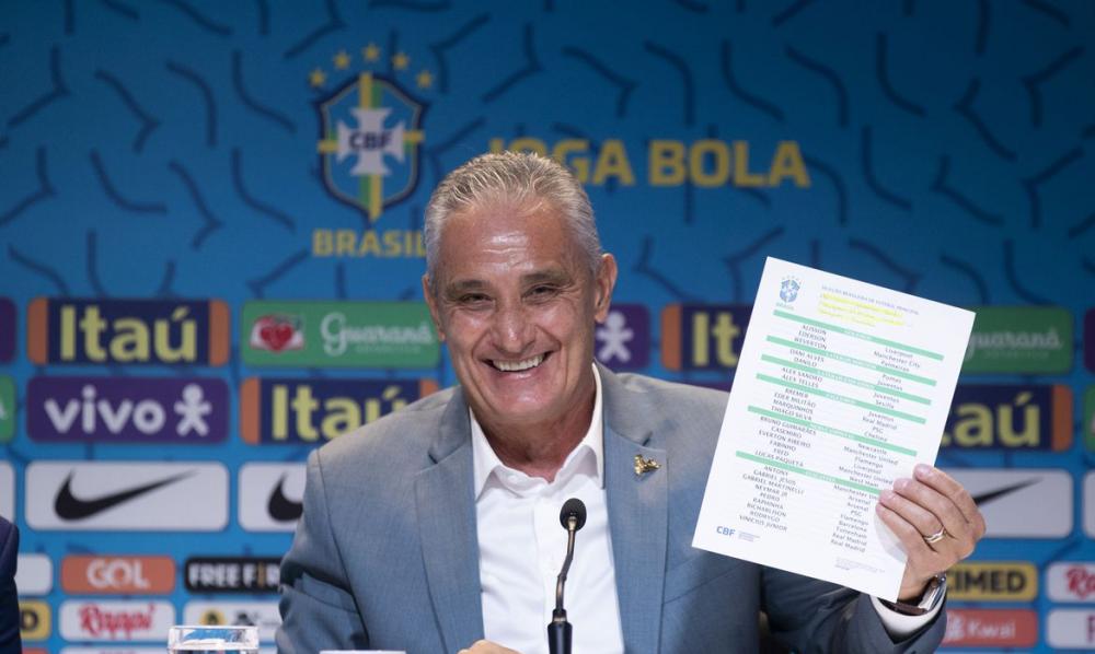 Com 16 jogadores estreantes em Copas, Tite convoca Brasil para o Mundial