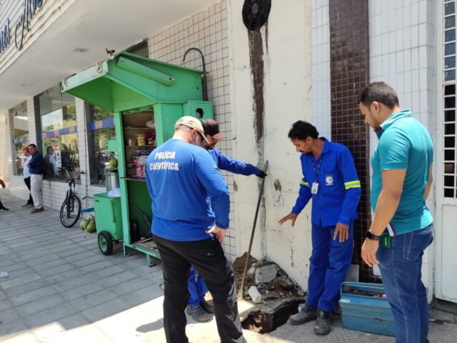 Operação da Cagepa e polícias flagra furto de água em condomínio no centro Patos