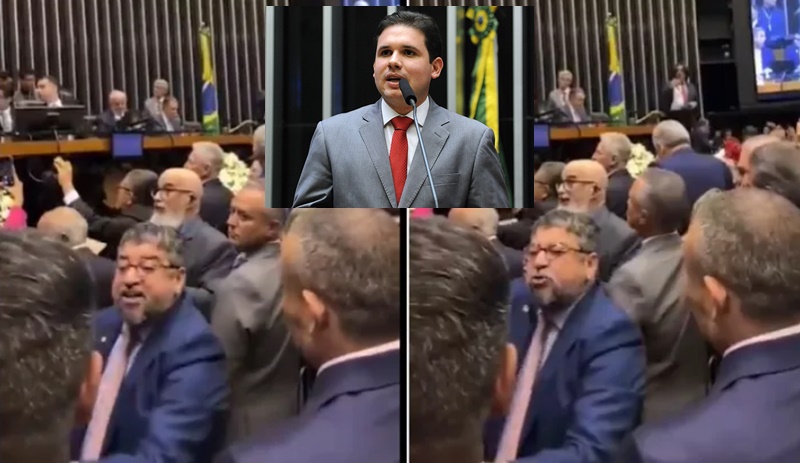 Deputado petista dá tapa na cara de parlamentar do Republicanos e Hugo Motta cobra medidas; veja vídeo