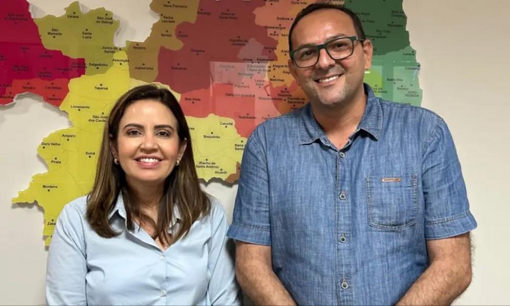 Prefeito Paulo Nóbrega e secretária Pollyanna Dutra discutem parcerias entre município e Estado para ações sociais em Várzea