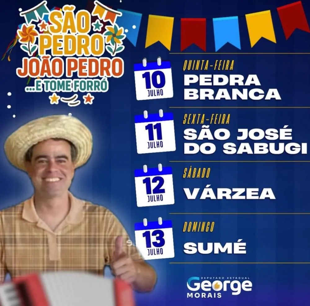 Deputado George Morais cumpre agenda pelo interior a partir desta quinta-feira