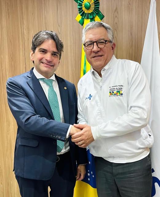 Deputado Murilo Galdino é recebido pelo ministro da Saúde Alexandre Padilha