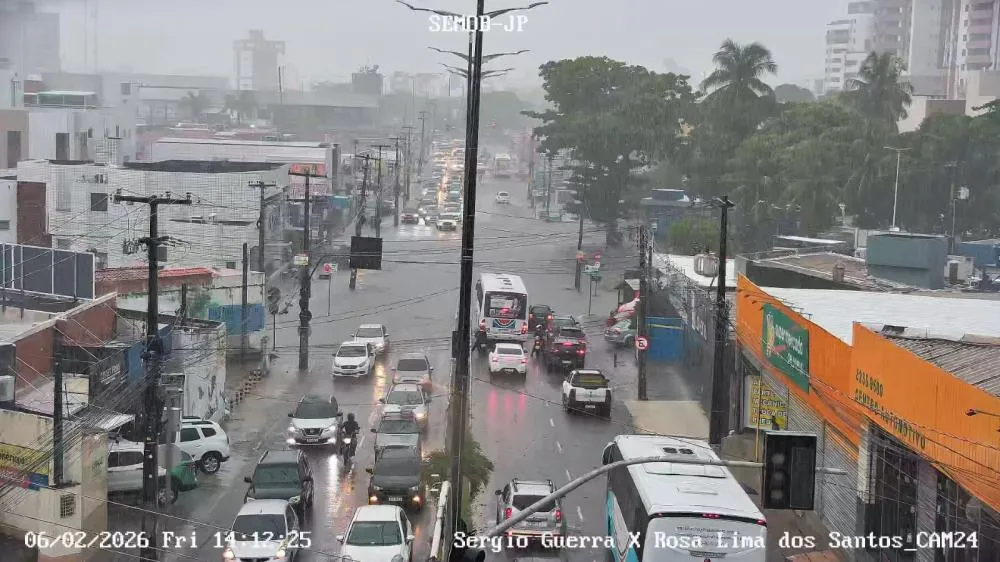 Quase 80 cidades da Paraíba estão com alerta de chuva forte e ventos de até 100 km/h