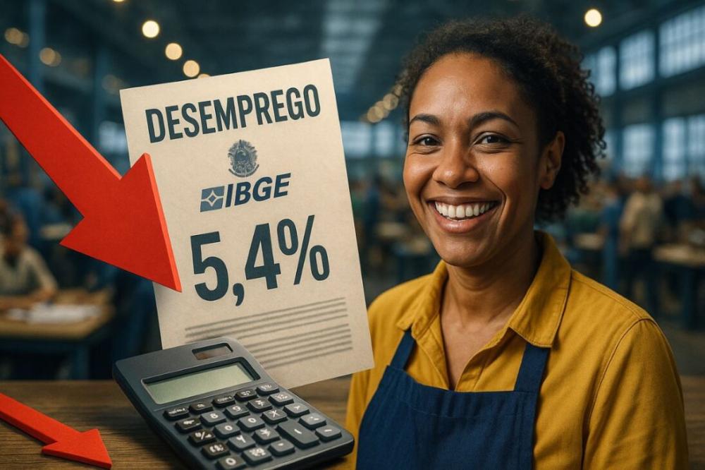 Desemprego no 2º trimestre é 5,4%, o menor já registrado no período